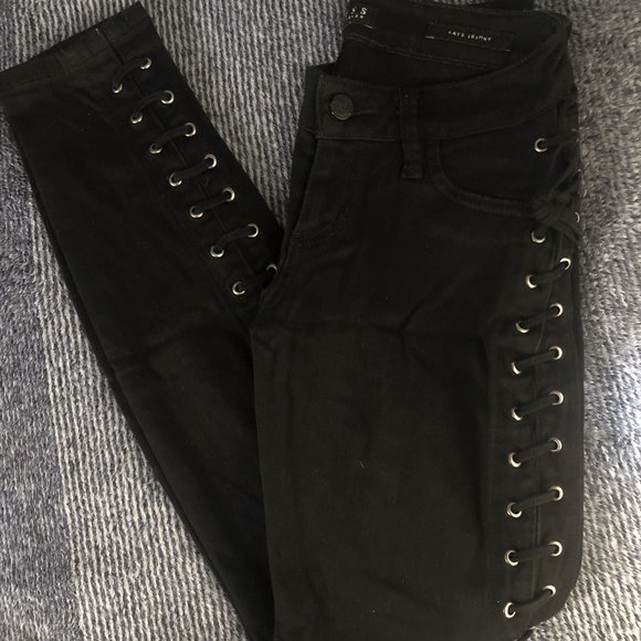 Skinny Jeans Guess Lace Up Jeans GUESS Jeans Mens G14 Slim Varane